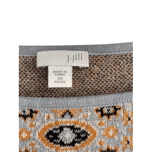 S5 J. Jill Women's‎ Geometric Print 3/4 Sleeve Sweater XS - Picture 3 of 8